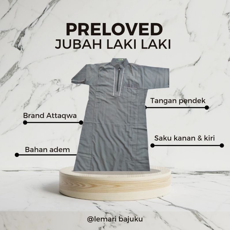PRELOVED || JUBAH LAKI-LAKI + KOKO NAVY