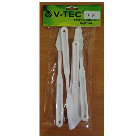

V-Tec Alat Clay VT TS5/5 isi 5 / Paint Knife Plastik