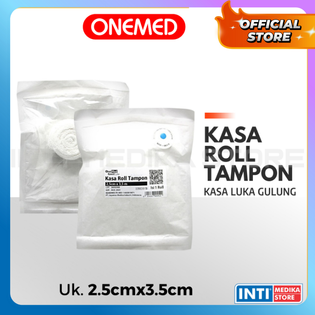 ONEMED - Kasa Roll TAMPON Steril | Kassa Luka Gulung Bola Besar