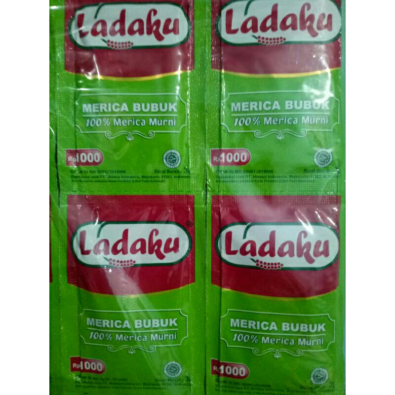 

Ladaku 3g 12 sachet 100% Merica Bubuk 1000