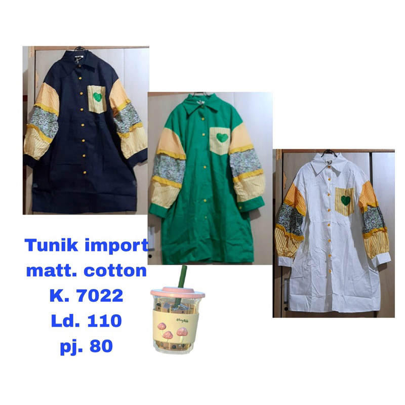 Tunik Wanita Kekinian // Pakaian Atasan Wanita // Baju Tunik Katun Import