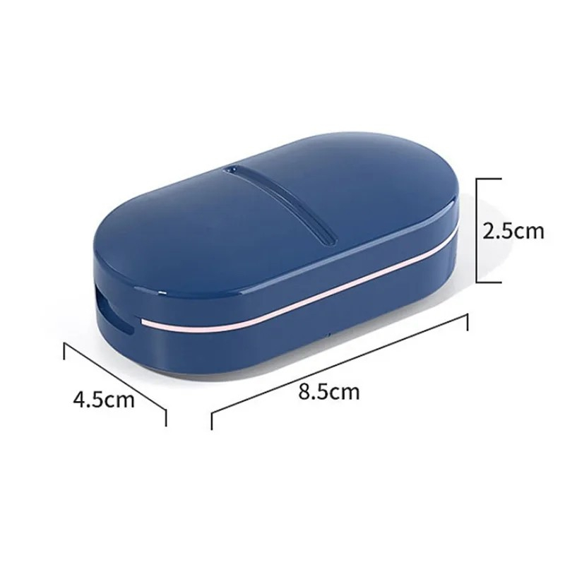MH - TEMPAT OBAT + PEMOTONG PILL CUTTER MEDICINE CUT 0960