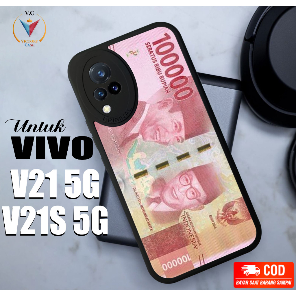 Case VIVO V21 5G V21S 5G Victory Case Motif [ UANG ] Case Hp Glossy Casing Hardcase Softcase Bisa co