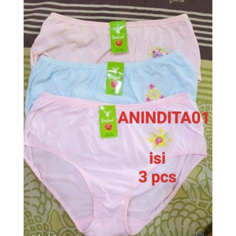 CELANA DALAM YUTIND BORDIR SAMPING// YUTIND CD WANITA DEWASA 3 PCS