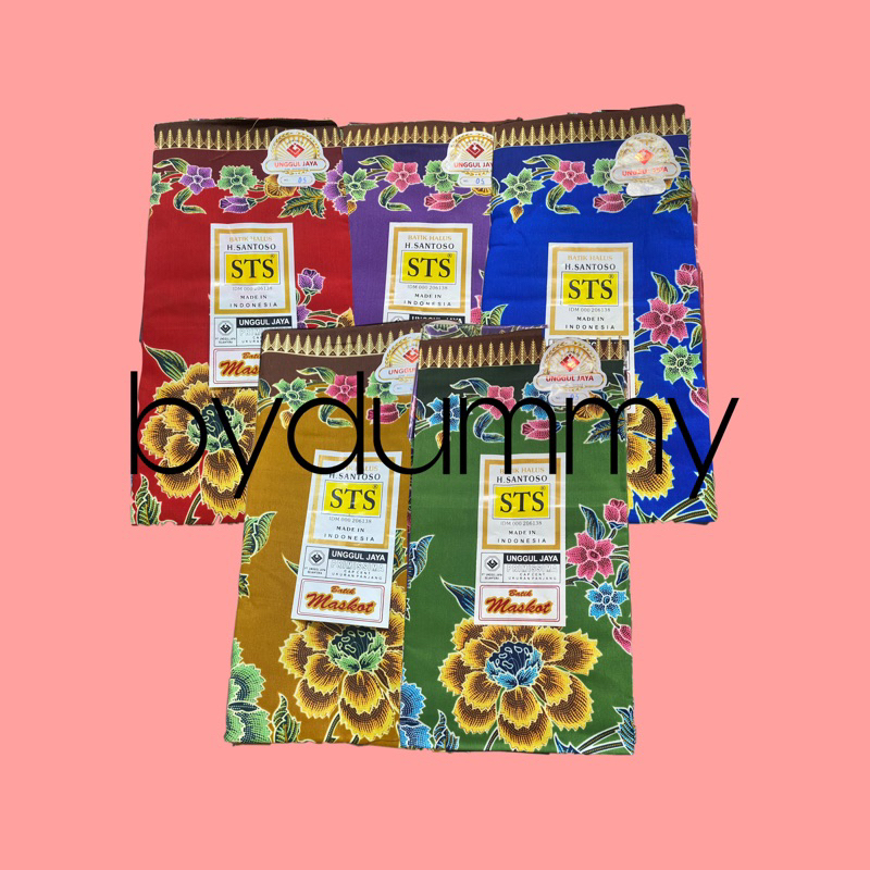 Kain Panjang h santoso panjang jarik batik pekalongan merk STS warna cerah halus unggul jaya