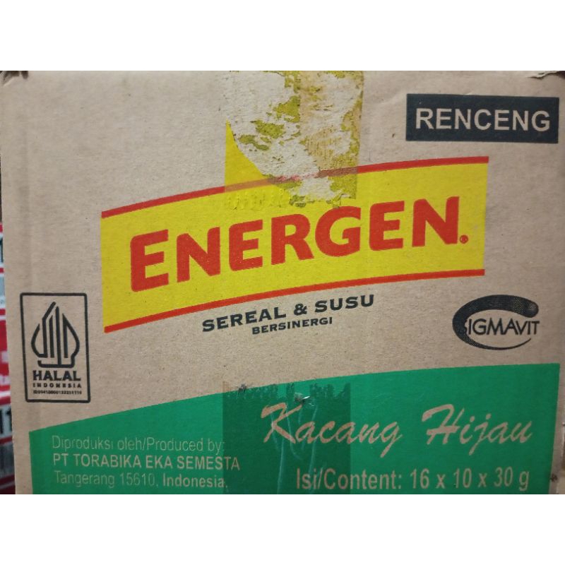 

Energen Kacang Hijau Kartonan Isi 16 Renteng