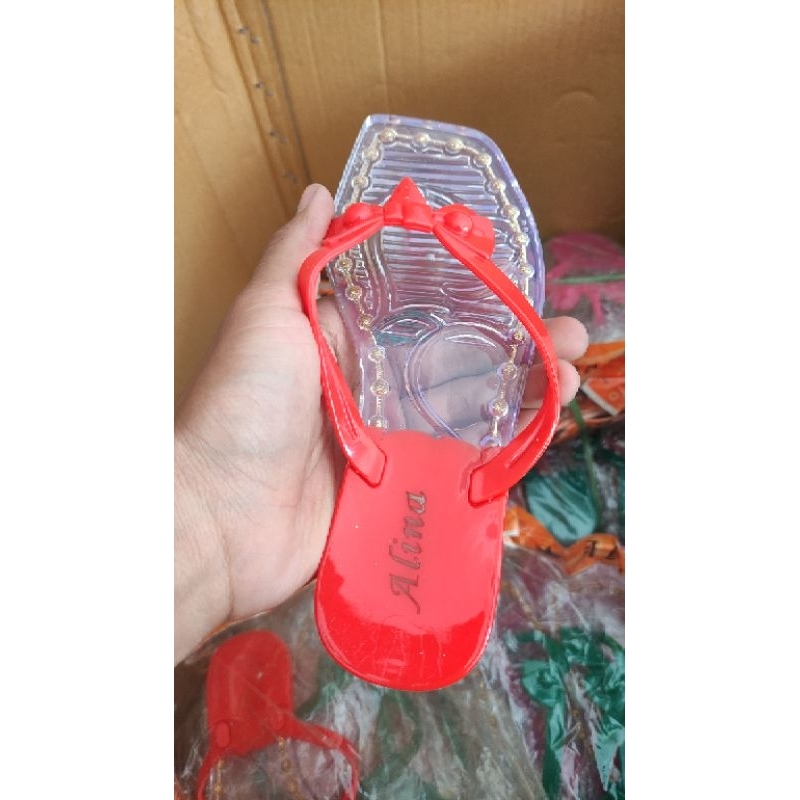 Sandal Anak Cewe Lucu/ Sandal Kaca Bahan Plastik/ Sandal Cewe