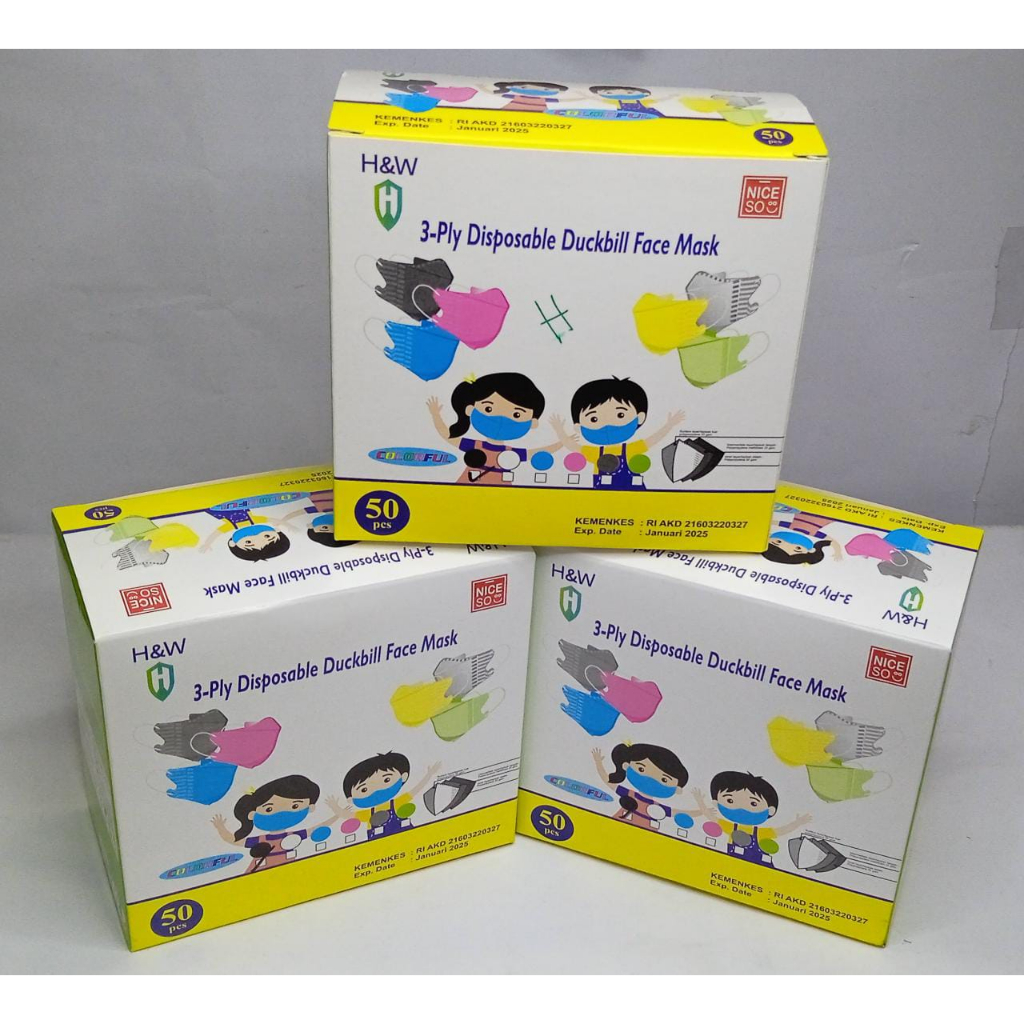 Masker Duckbill Anak Niceso 3 Ply