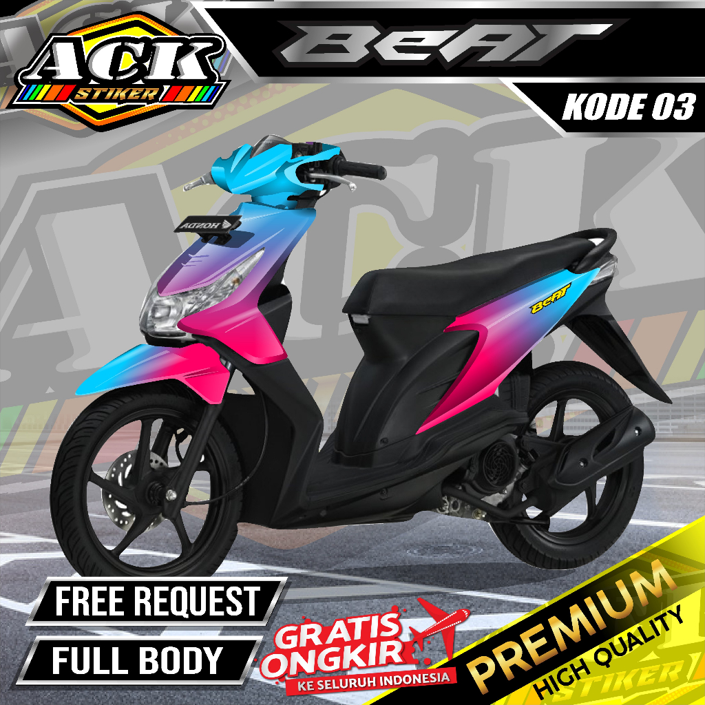 Decal stiker Beat Karbu Full Body - Stiker Motor Beat Karbu Full Body kode ACK 03