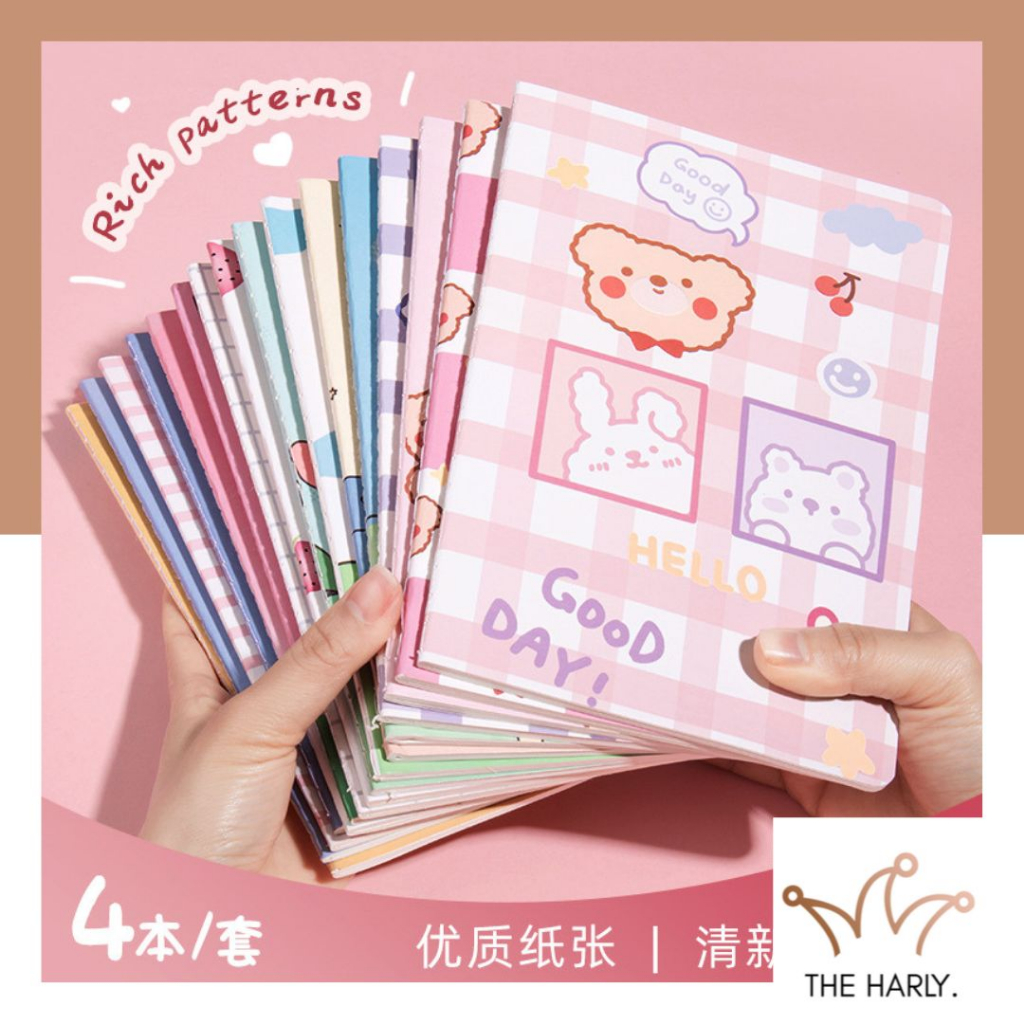 

Buku Alat Tulis Siswa Sekolah A5 I Notebook Mini Buku Saku Kecil I Dinosaurus Cute Girl Rabbit Boba l Buku Ring loose Leaf Pocket Book Lucu i Korea Kartun Animasi