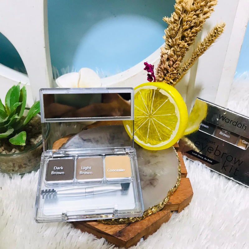 wardah eyebrow kit 4in1 2 eyebrow 1 concealer 1 brush