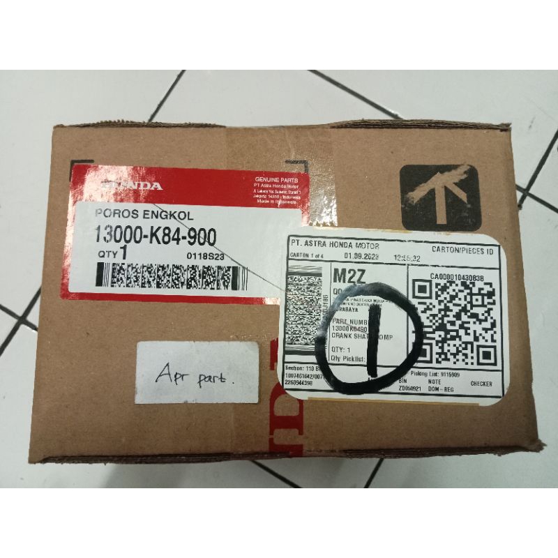 Kruk As Assy Crankshaft Bandul Assy CRF 150 Ori Ahm 13000K84900