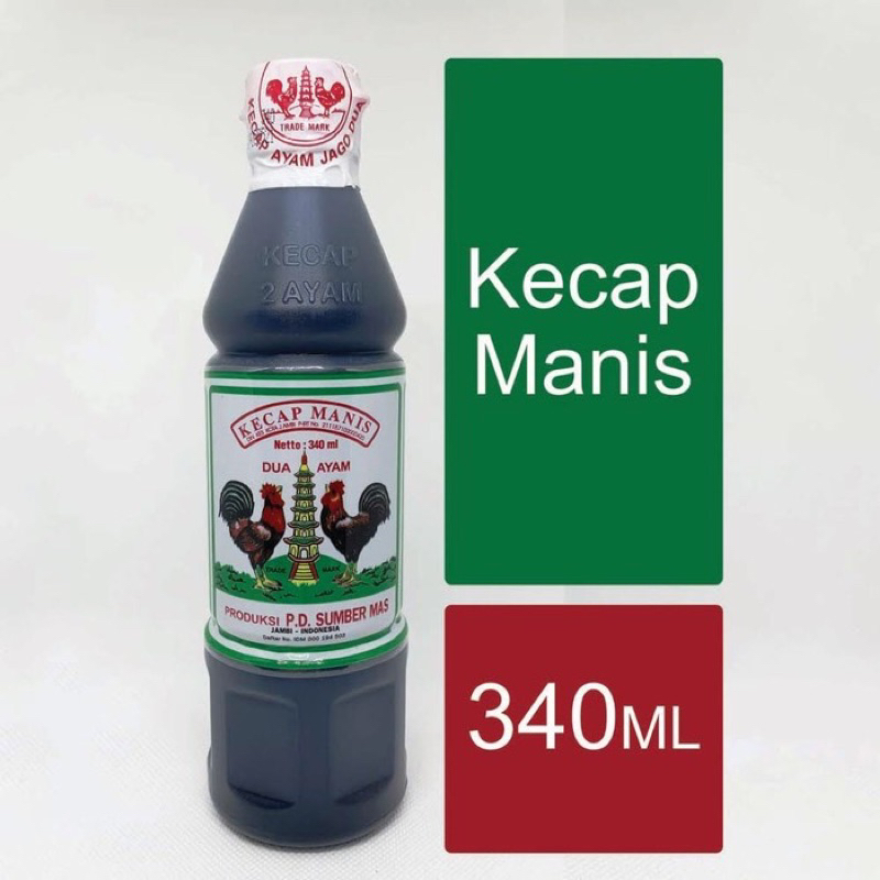 

2 AYAM KECAP MANIS 340ML BOTOL/KECAP DUA AYAM/KECAP MANIS DUA AYAM