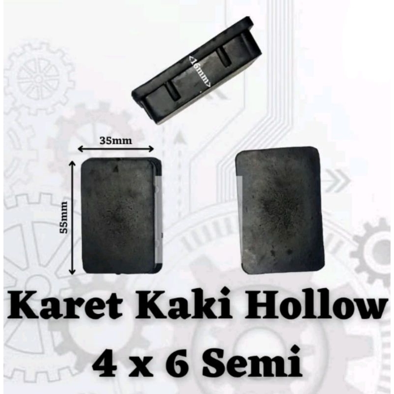 Karet  35x55 mm kaki Hollow Meja Alas Besi Kotak BANCI 40x60 Semi Ranjang Dipan Padat Kuat