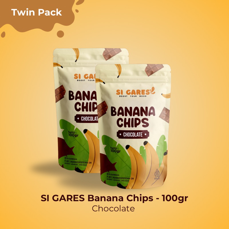 

SI GARES - Keripik Pisang - Chocolate (Twin Pack)