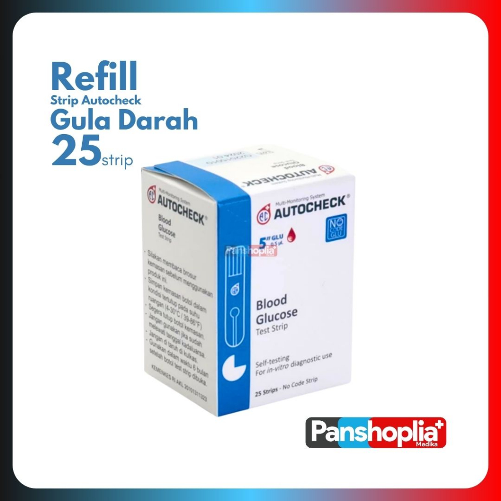 STRIP AUTOCHECK GULA DARAH / STIK AUTO CHECK BLOOD GLUCOSE REFILL / GDS GLUKOSA ISI ULANG