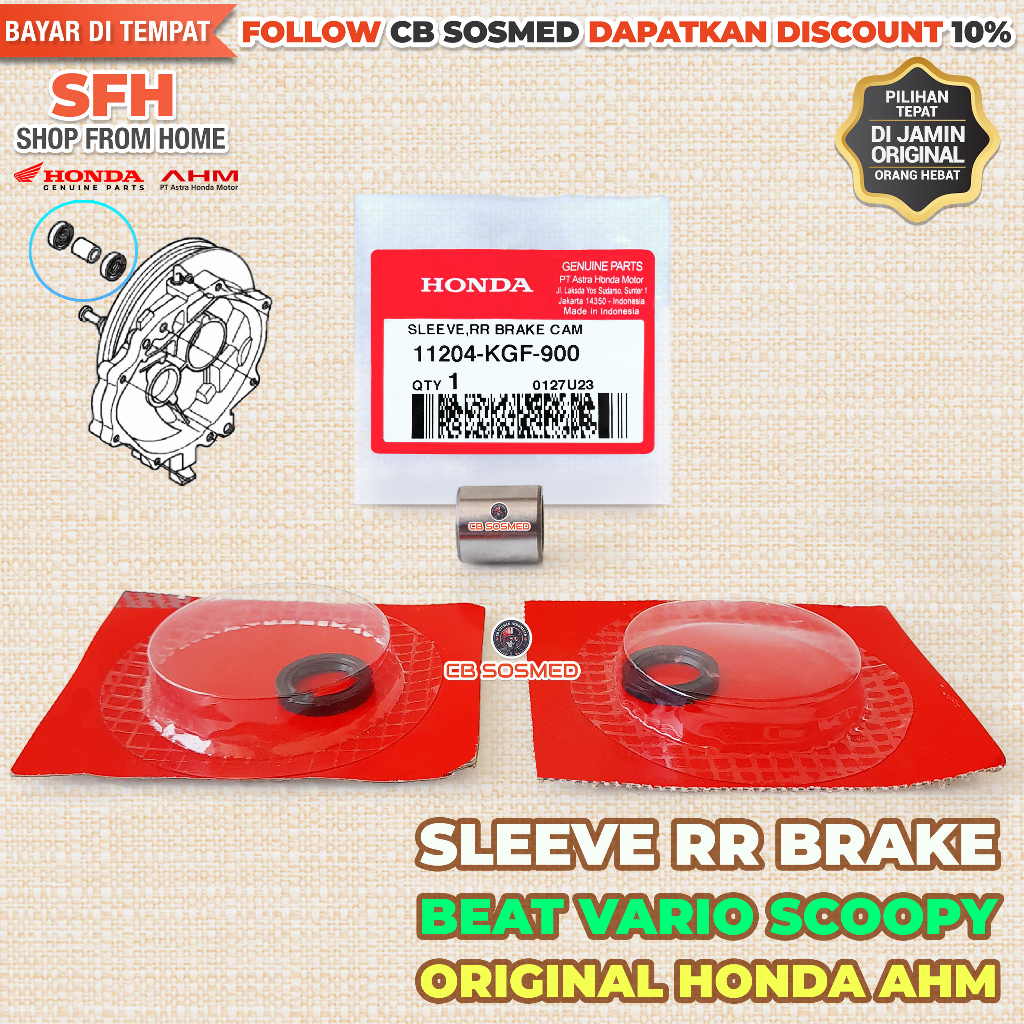 Bos Sleeve As Paha Rem Roda Belakang Scoopy eSP K16R K93 K2F Seal Bos As Paha Rem Belakang Scoopy Va