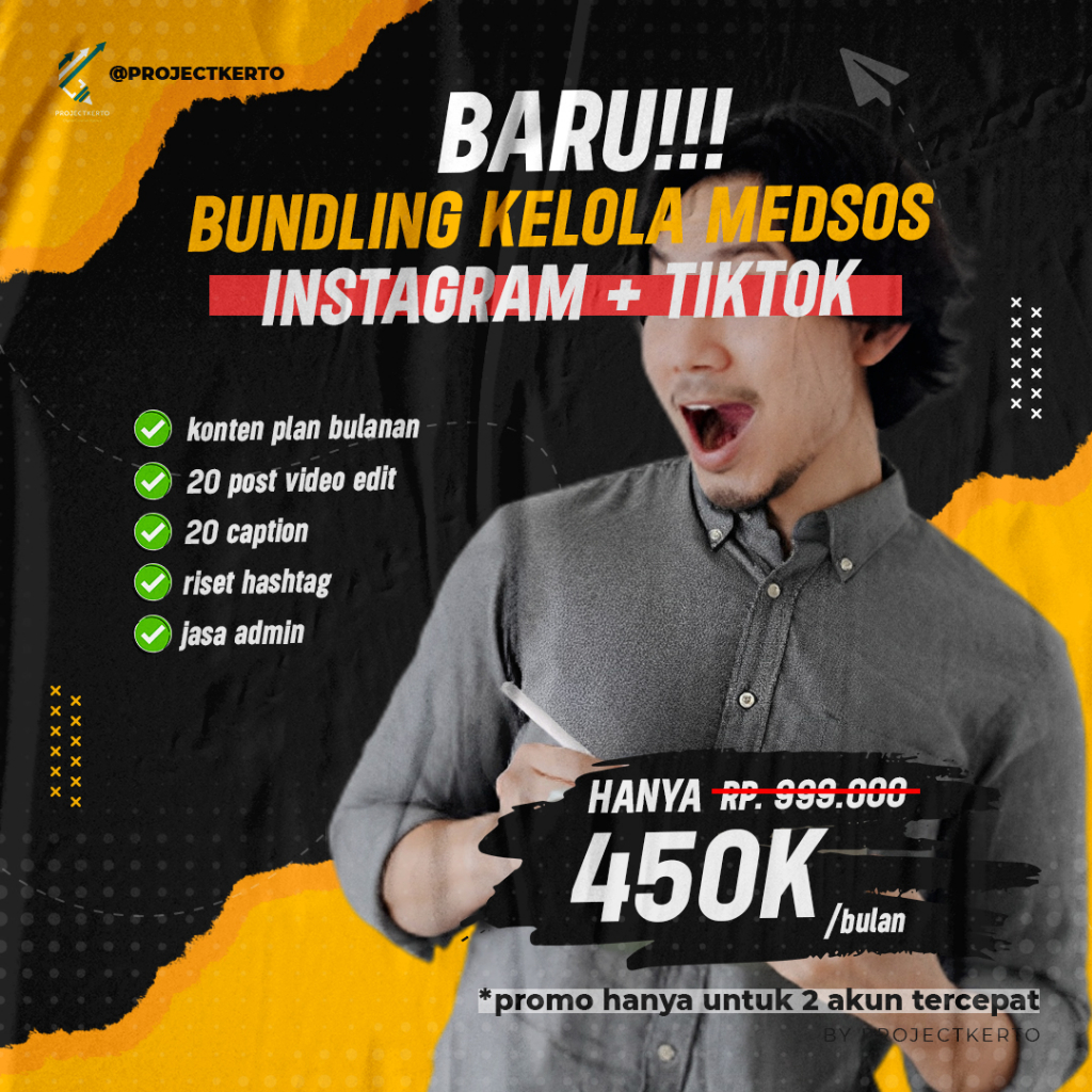 JASA KELOLA MEDIA SOSIAL INSTAGRAM DAN TIKTOK MURAH BERKUALITAS BERPOTOFOLIO