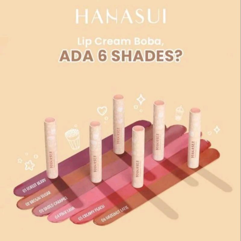 Hanasui Mattedorable Lipcream Boba/ Lipstik, Edition BOBA
