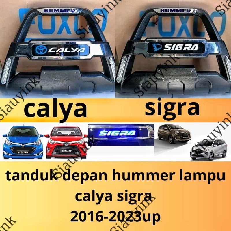 Tanduk depan bumper depan calya sigra 2016 -2023 Hummer lamp