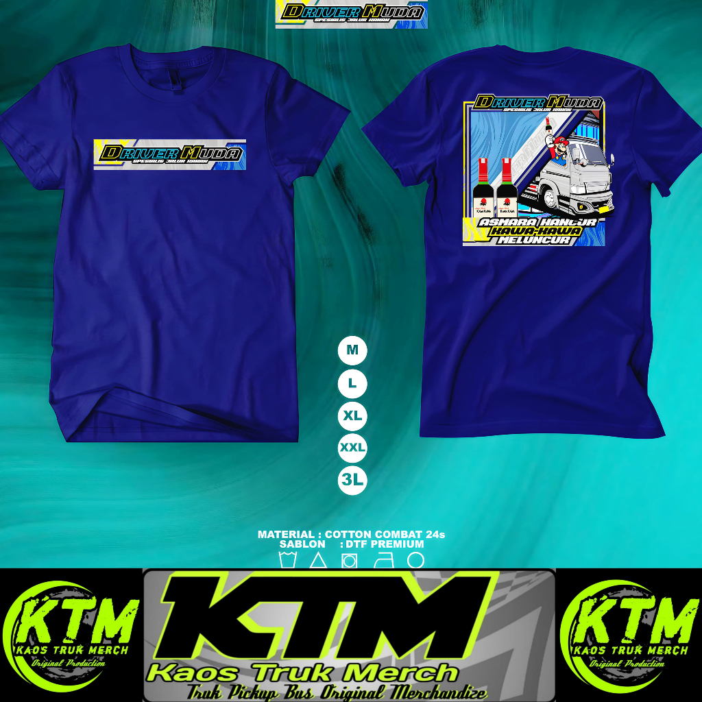 Kaos Truck Driver Muda Kawa Kawa Meluncur / Kaos Driver Muda Terbaru / Kaos Truck Mania