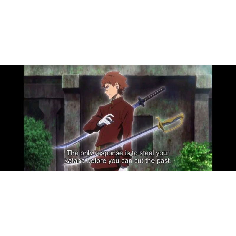 katana kayu saigiku jouno dari anime bungou stray dogs mainan kayu cosplay