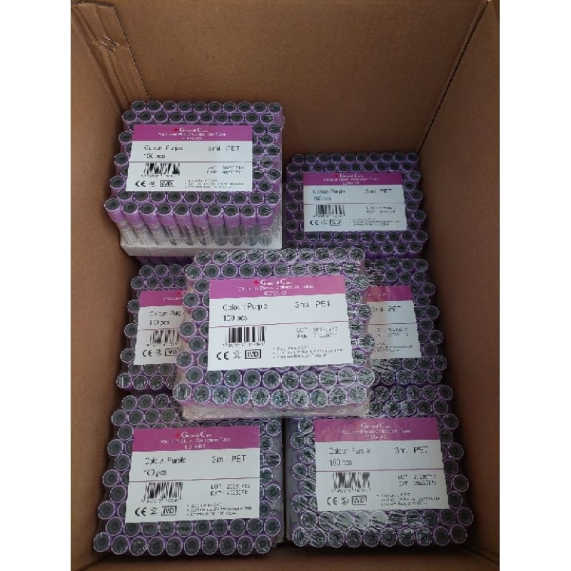tabung edta 3ml PET General Care/EDTA plastik GC pack 100 pcs