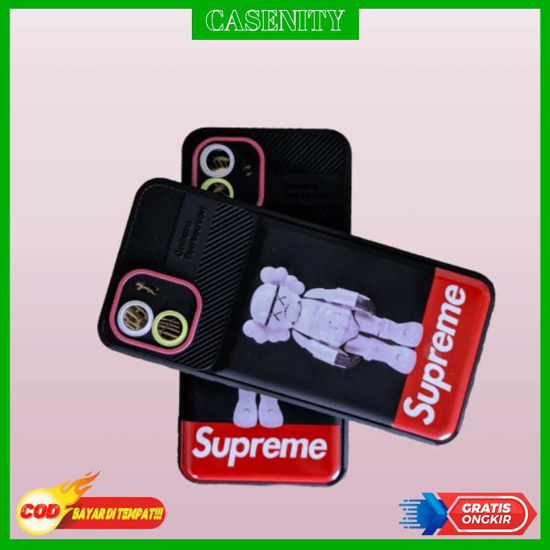 Case Oppo A15 A15S A35 2021 A16 A16S A17 A17K A54 4G A5S A7 F9 A12 A11K Casing Softcase Kaws Supreme