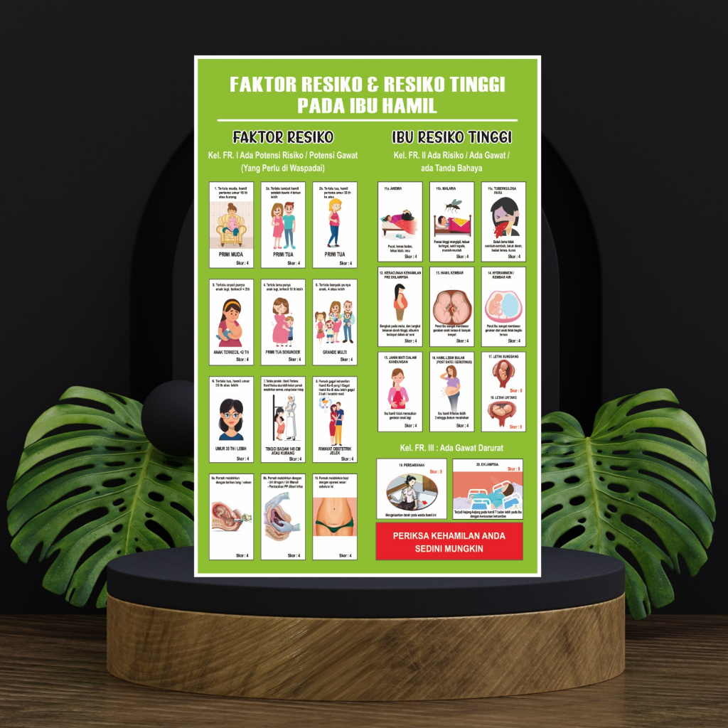 Poster Kesehatan Faktor Resiko dan Resiko Tinggi Pada Ibu Hamil