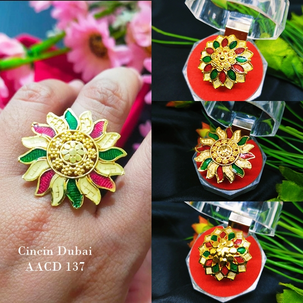 CINCIN DUBAI MINA MODEL BUKAAN SAMPING / CINCIN DUBAI BUNGA MEWAH