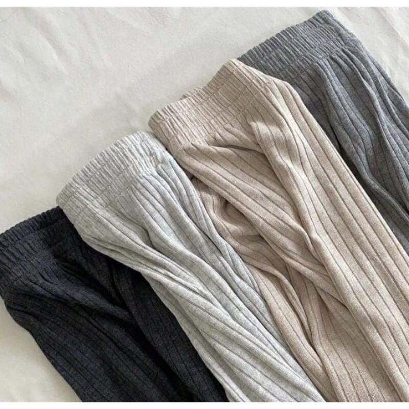 celana kulot knit kiyora premium / celana kulot long pants.