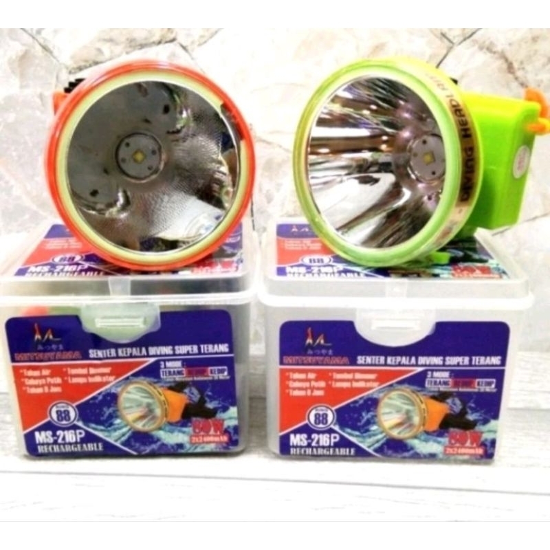 Senter kepala Selam DIVING 100 Watt Senter mitsuyama MS-219P