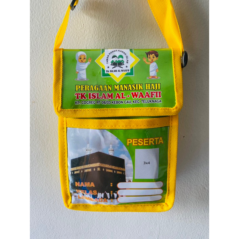 COD TAS MANASIK HAJI ANAK COSTUM NAMA SEKOLAH
