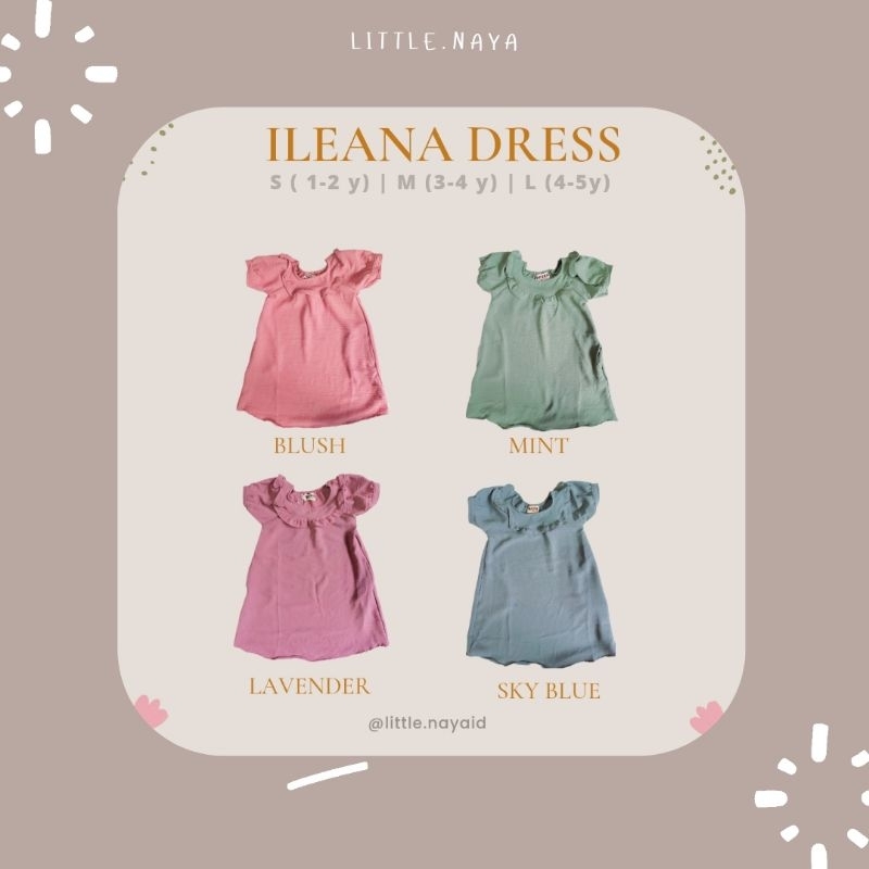 LITTLE NAYA - Ileana Dress | Dress anak size 1-5y