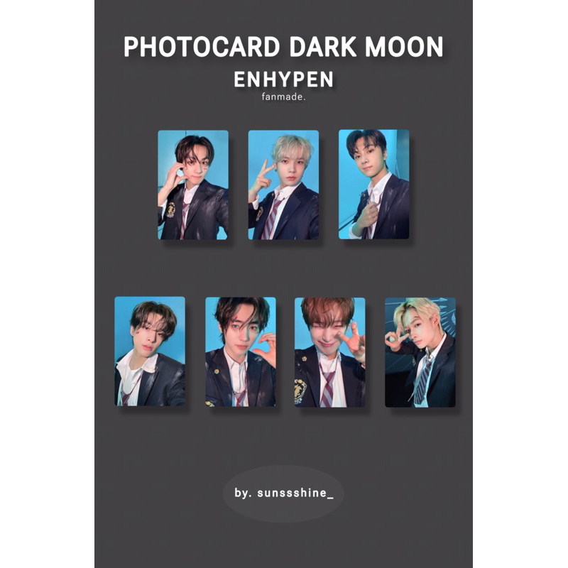 PHOTOCARD ENHYPEN DARK MOON SELCA FANMADE UNOFFICIAL
