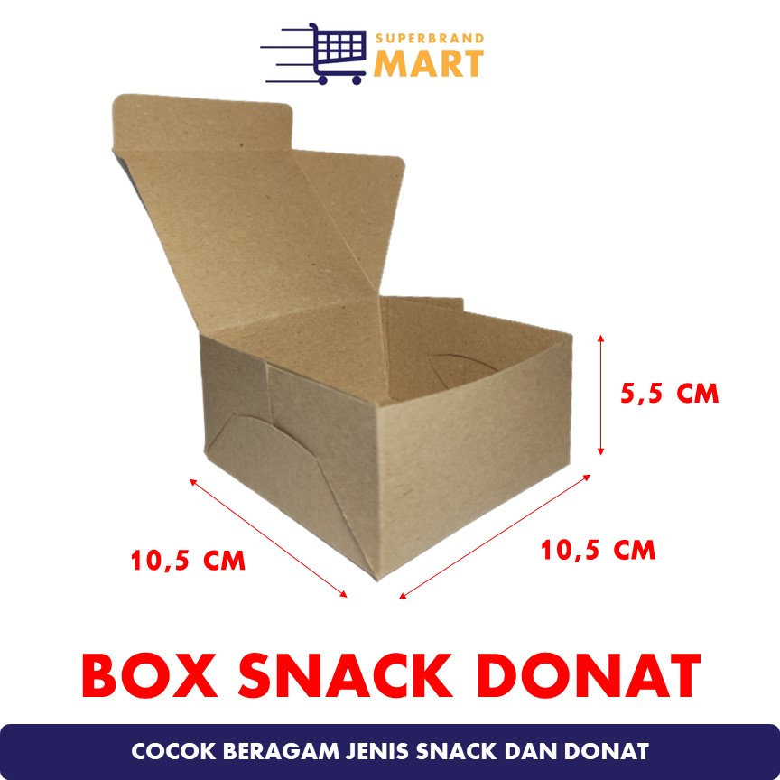 

Paper Snack Box Kraft Kotak Dus Donat Bungkus Kue Donat 10.5x5.5x5.5cm Kotak Snack Catering Hajatan