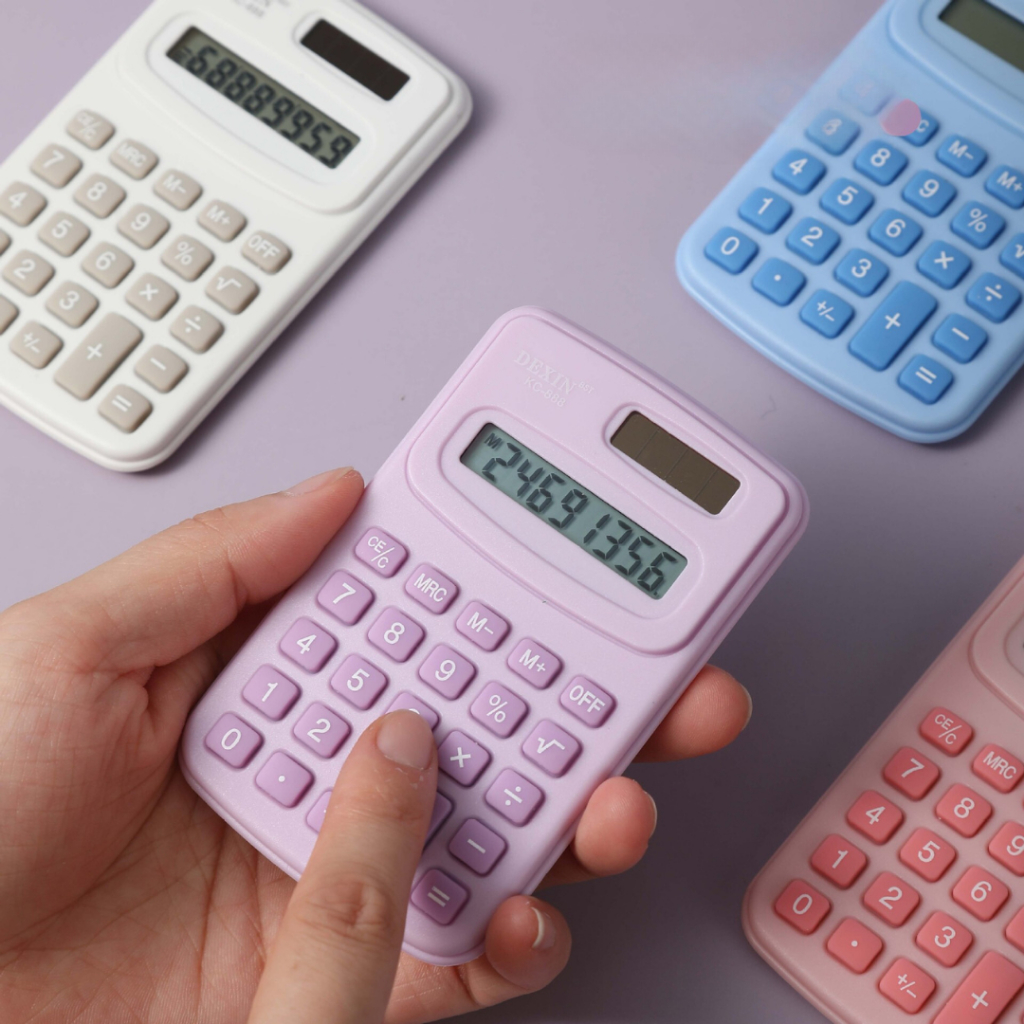 

KAWA Kalkulator Kecil 8 Digit Calculator Mini Pocket Full Color Warna Macaroon Lucu Pastel Soft Estetik Aesthetic