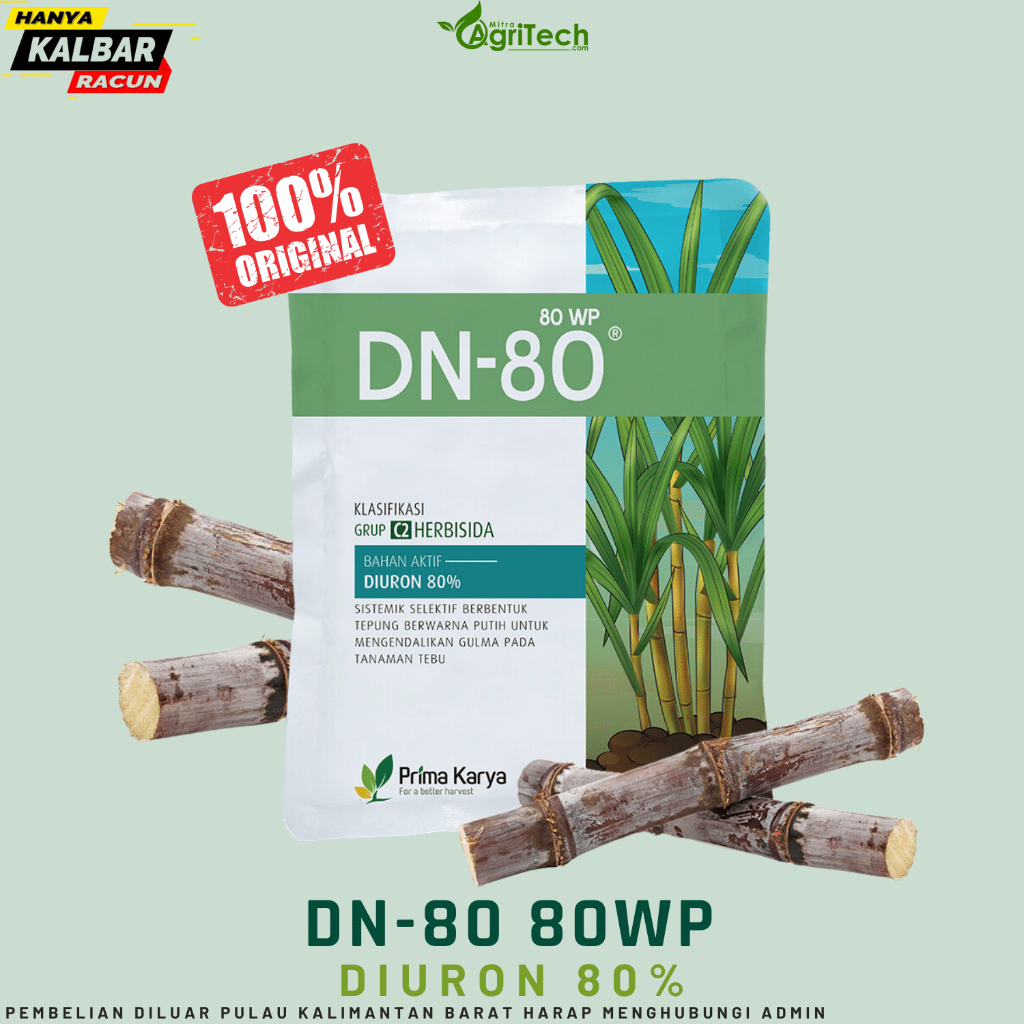 HERBISIDA DN 80 DN-80 ISI 200 GRAM DIURON 80% PENGENDALI GULMA PRIMA KARYA