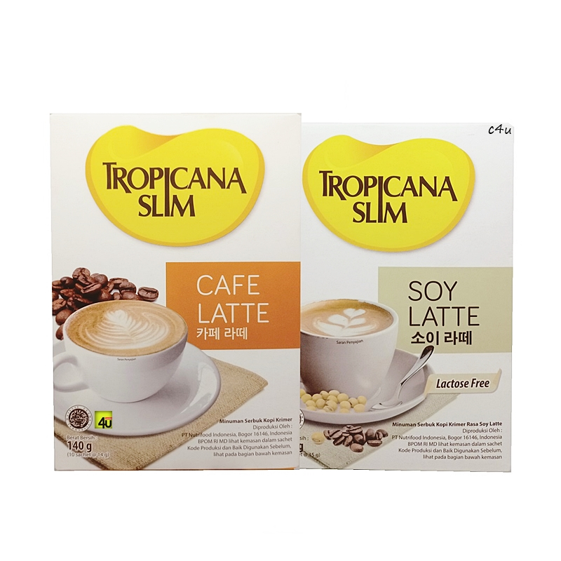 

Tropicana Slim - Coffee LATTE Instant - Box isi 10 sachet