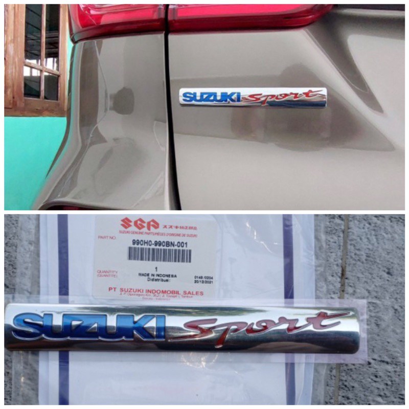Emblem Stiker Logo Tulisan Suzuki Sport Original SGP