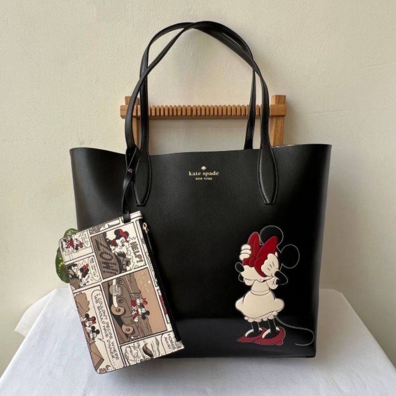 Kate Spade Disney X New York Minnie Mouse Tote Bag Black Multi