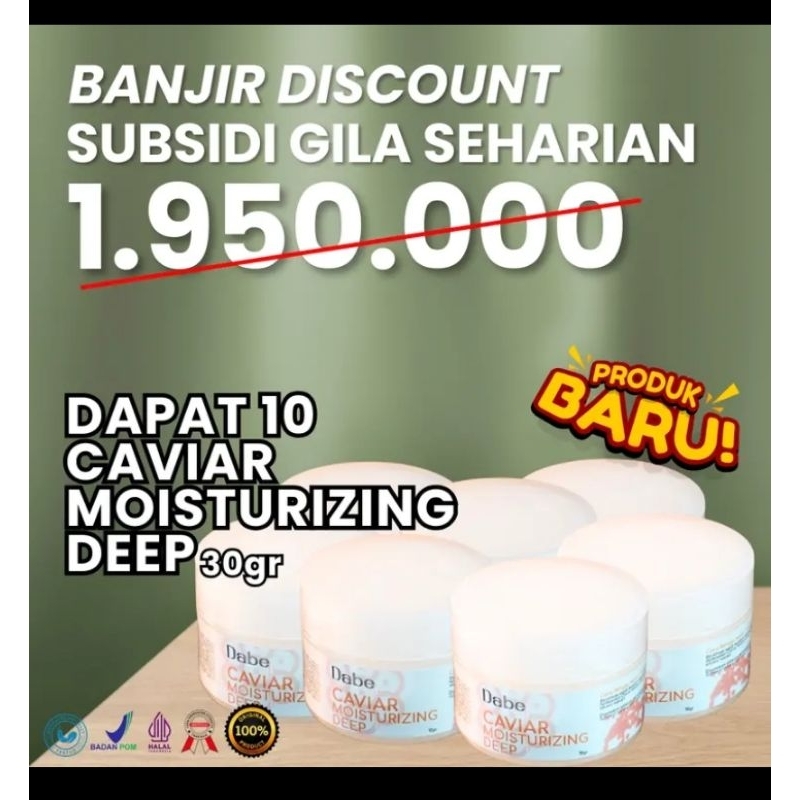 Ready paket usaha 10pcs Caviar moisturizer dabe beauty