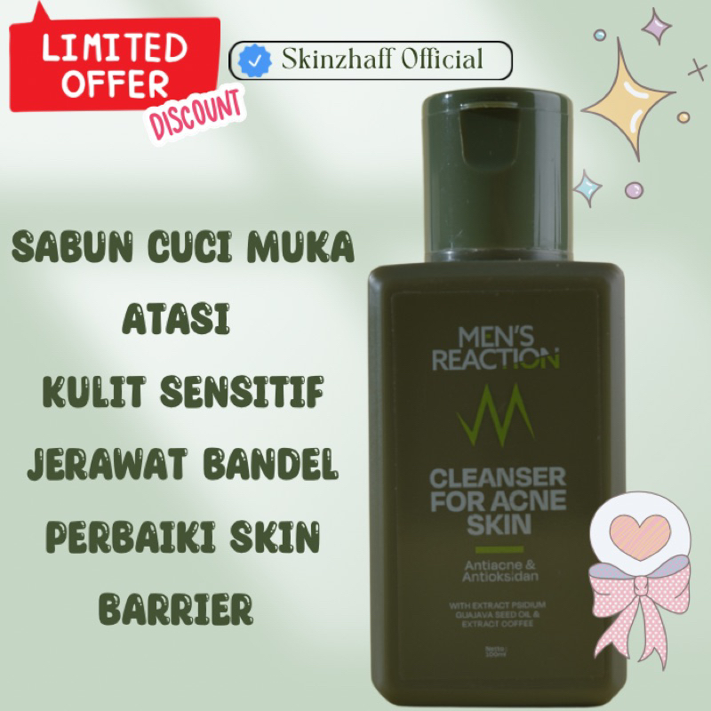 PERAWATAN WAJAH SABUN JERAWAT PRIA PENGHILANG BEKAS JERAWATAN BOPENG SABUN ACNE MUKA  FACIAL WASH AC