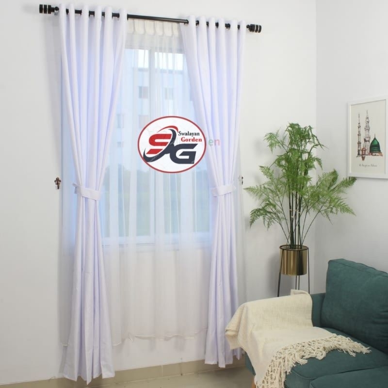 Gorden Blackout Polos Putih Minimalis Gorden Jendela Gorden Pintu