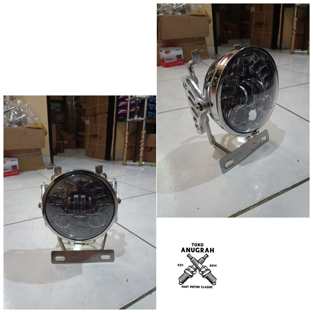 Daymaker 5,75inch 16 LED set Batok L2G Crom Kupingan Tralis GL