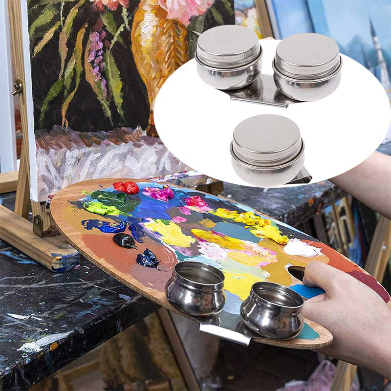 

Oil Paint Pot Drum Painting Stainless Steel Single Double Hole Dipper Boutique