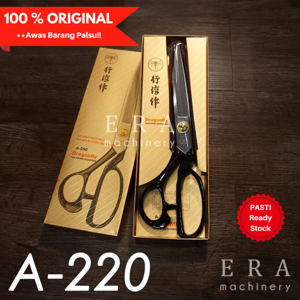 Gunting Kain Dragonfly A-220 (9") Capung Korea A220 Tailoring Scissor Bahan Tailor Garmen Designer