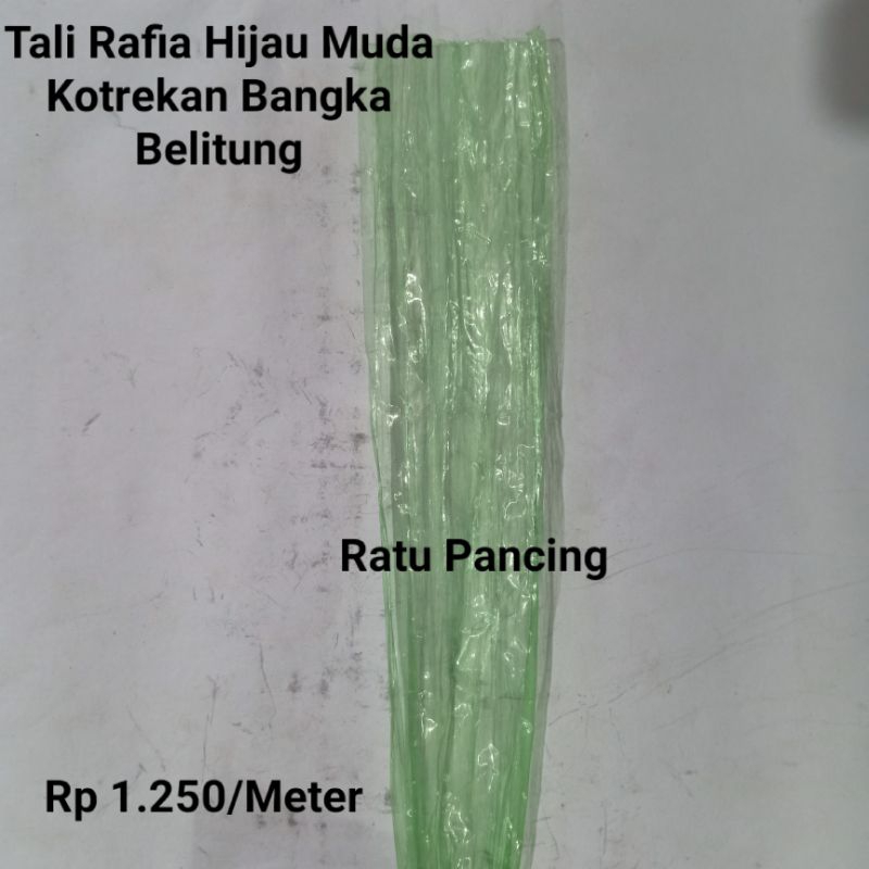 Tali Rafia Hijau Muda Kotrekan Sabiki Bangka Belitung Tali Plastik Rp. 1.250/meter