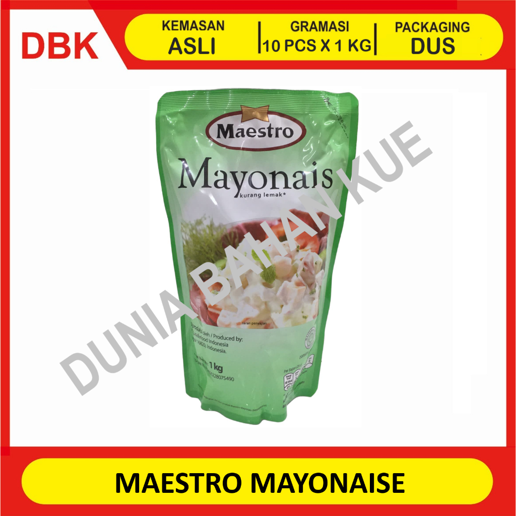 

MAYONAISE MAESTRO ORIGINAL / MAYONNAISE MAESTRO 1 KG - 1 DUS 10 PCS