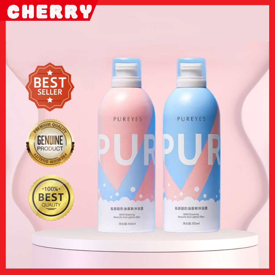 Pureyes Shower Gel Korea Original Pureyes Whitening Body Wash korean Mousse Sabun 350ml